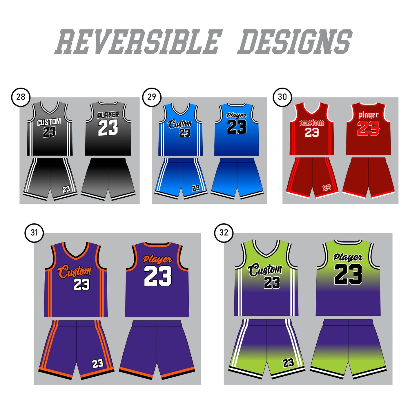 Custom Reversible Toddler Basketball Jersey | Personalized Youth and Adult Reversible Basketball Uniform | Reversible Basketball Jerseys - My Store