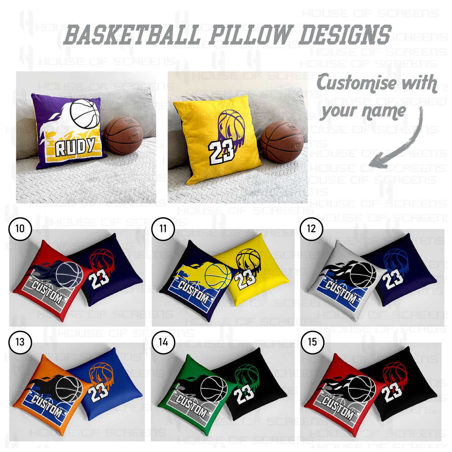 Personalized Basketball Pillow for Boys and Men - My Store