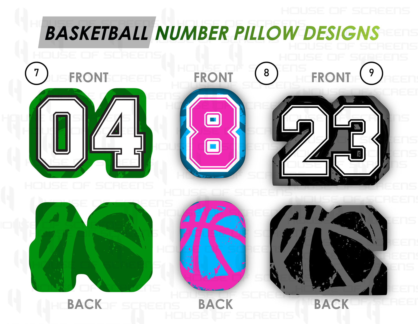 Personalized Basketball NUMBER Pillow, Number Customisation, 12 Inch Basketball Pillow