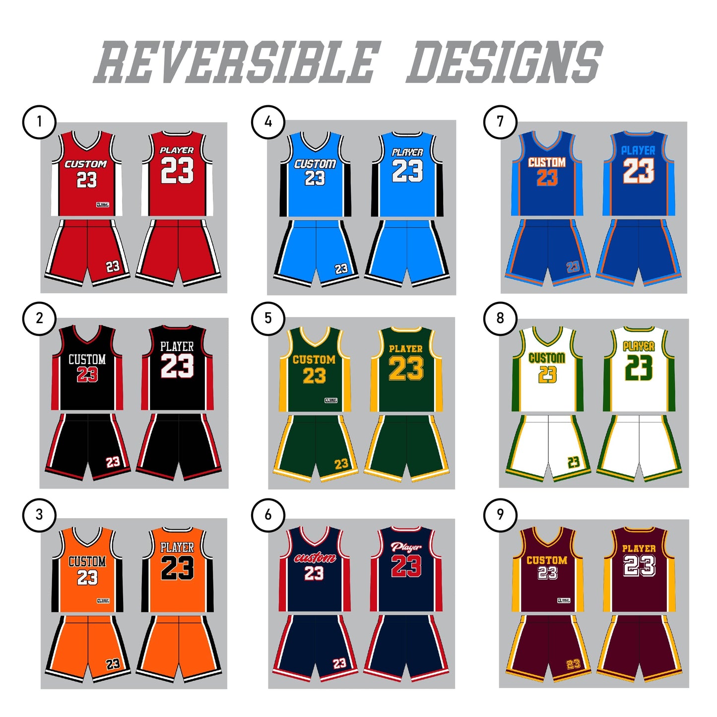 Custom Reversible Toddler Basketball Jersey | Personalized Youth and Adult Reversible Basketball Uniform | Reversible Basketball Jerseys - My Store