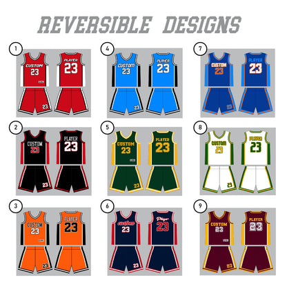 Custom Reversible Toddler Basketball Jersey | Personalized Youth and Adult Reversible Basketball Uniform | Reversible Basketball Jerseys - My Store
