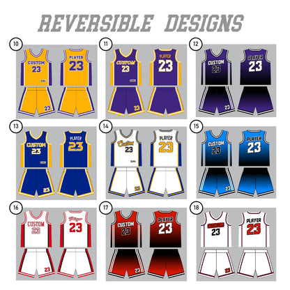 Custom Reversible Toddler Basketball Jersey | Personalized Youth and Adult Reversible Basketball Uniform | Reversible Basketball Jerseys - My Store