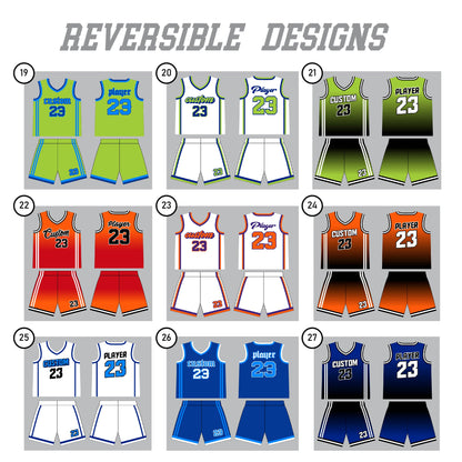 Custom Reversible Toddler Basketball Jersey | Personalized Youth and Adult Reversible Basketball Uniform | Reversible Basketball Jerseys - My Store