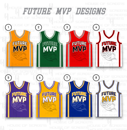 Future MVP Customized Birthday Basketball Jersey – Personalized for Kids, Youth, and Adults, Perfect for First Birthdays, Basketball-Themed Parties, and Family Celebrations