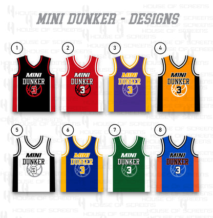 Mini Dunker Customized Basketball Jersey – Personalized for All Ages with Matching Sets for Family and Friends