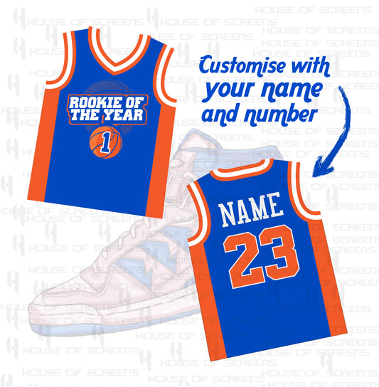 Rookie of the Year Customized Birthday Basketball Jersey – Personalized for Kids, Youth, and Adults with Matching Sets for Family, Friends, and Basketball-Themed Celebrations