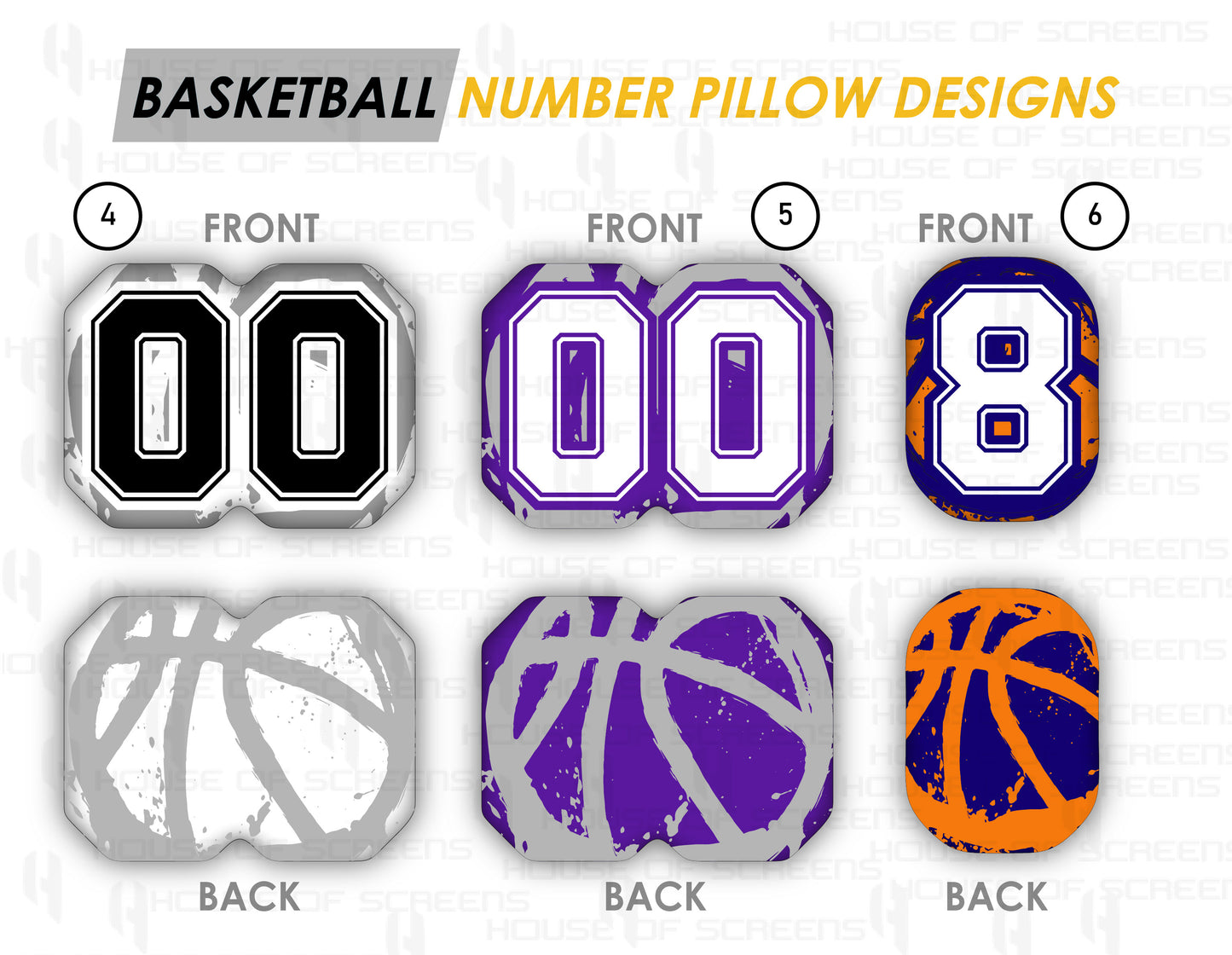Personalized Basketball NUMBER Pillow, Number Customisation, 12 Inch Basketball Pillow
