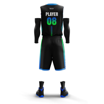 Custom Basketball Jersey and Shorts – Personalized Team Name, Player Name & Number – No Minimum Order- HX01BS