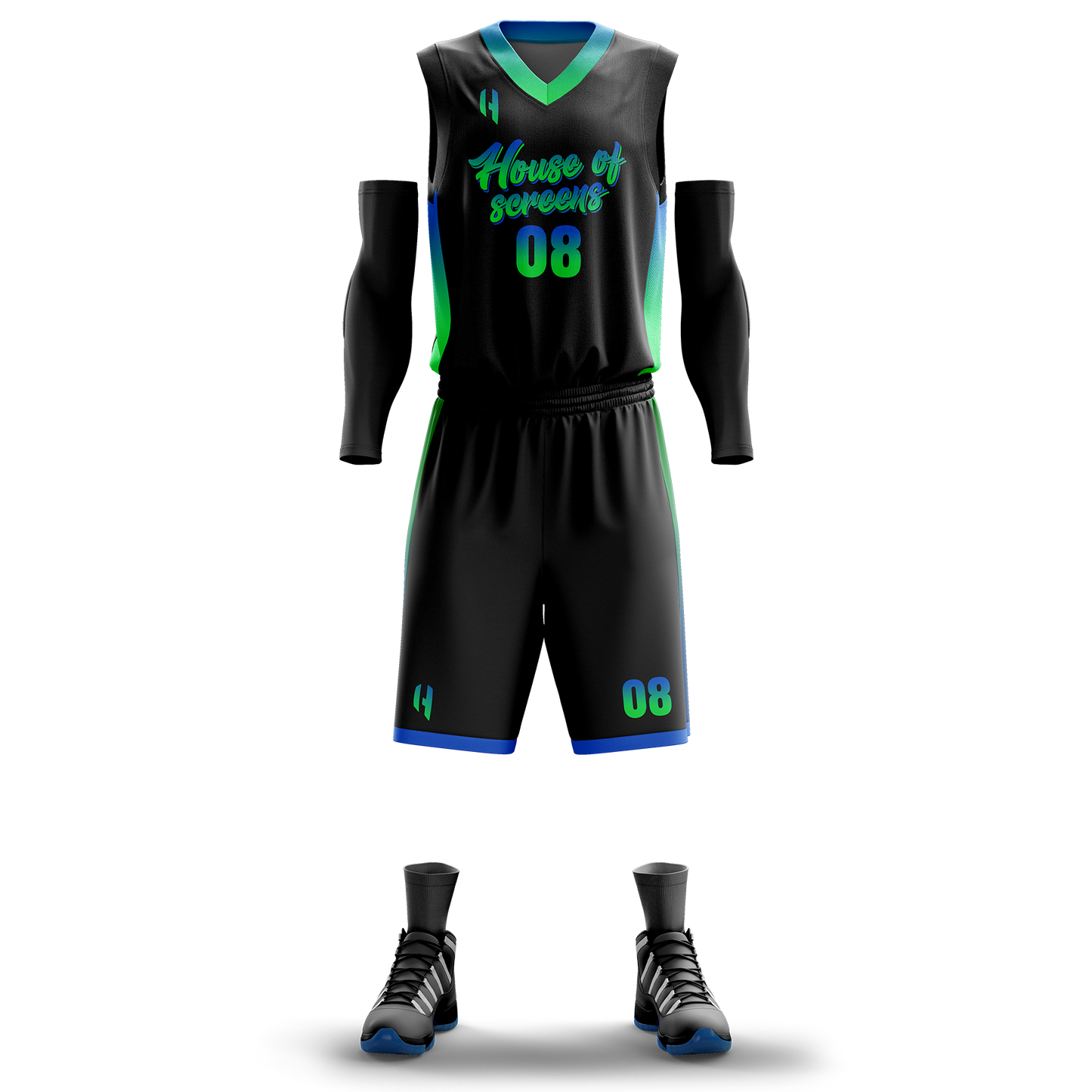Custom Basketball Jersey and Shorts – Personalized Team Name, Player Name & Number – No Minimum Order- HX01BS