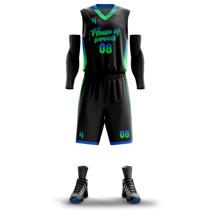 Custom Basketball Jersey and Shorts – Personalized Team Name, Player Name & Number – No Minimum Order- HX01BS