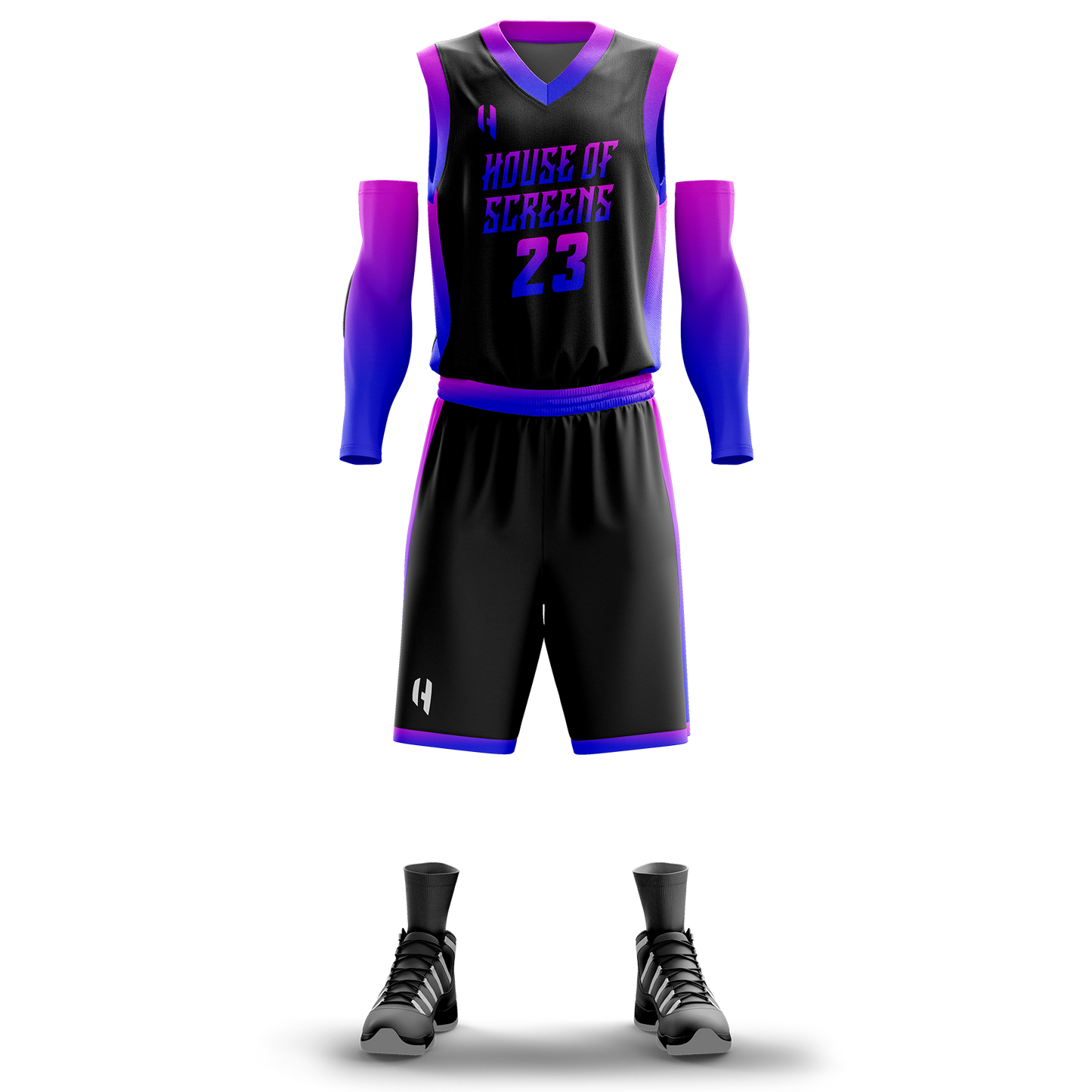 Custom Basketball Jersey and Shorts – Personalized Team Name, Player Name & Number – No Minimum Order- HX02BS
