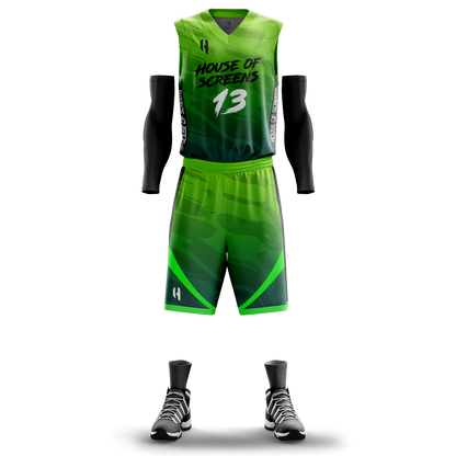 Custom Basketball Jersey and Shorts – Personalized Team Name, Player Name & Number – No Minimum Order- HX07BS