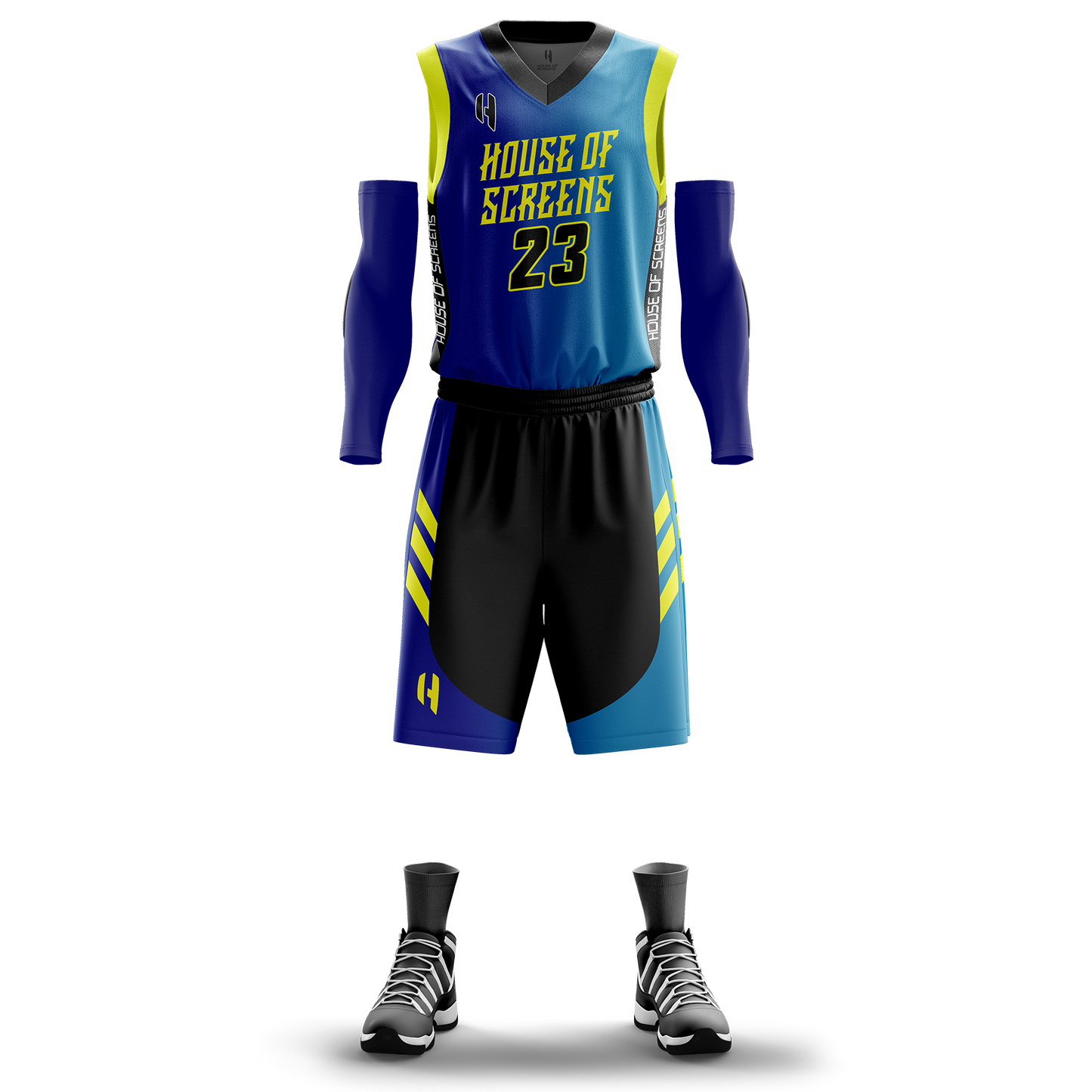 Custom Basketball Jersey and Shorts – Personalized Team Name, Player Name & Number – No Minimum Order- HX08BS