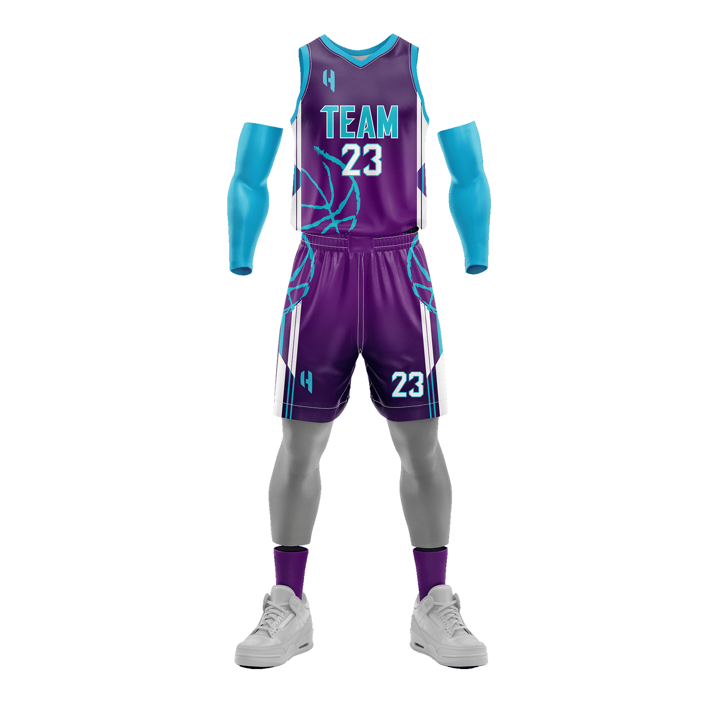 Custom Basketball Jersey and Shorts – Personalized Team Name, Player Name & Number – No Minimum Order- HX252BS