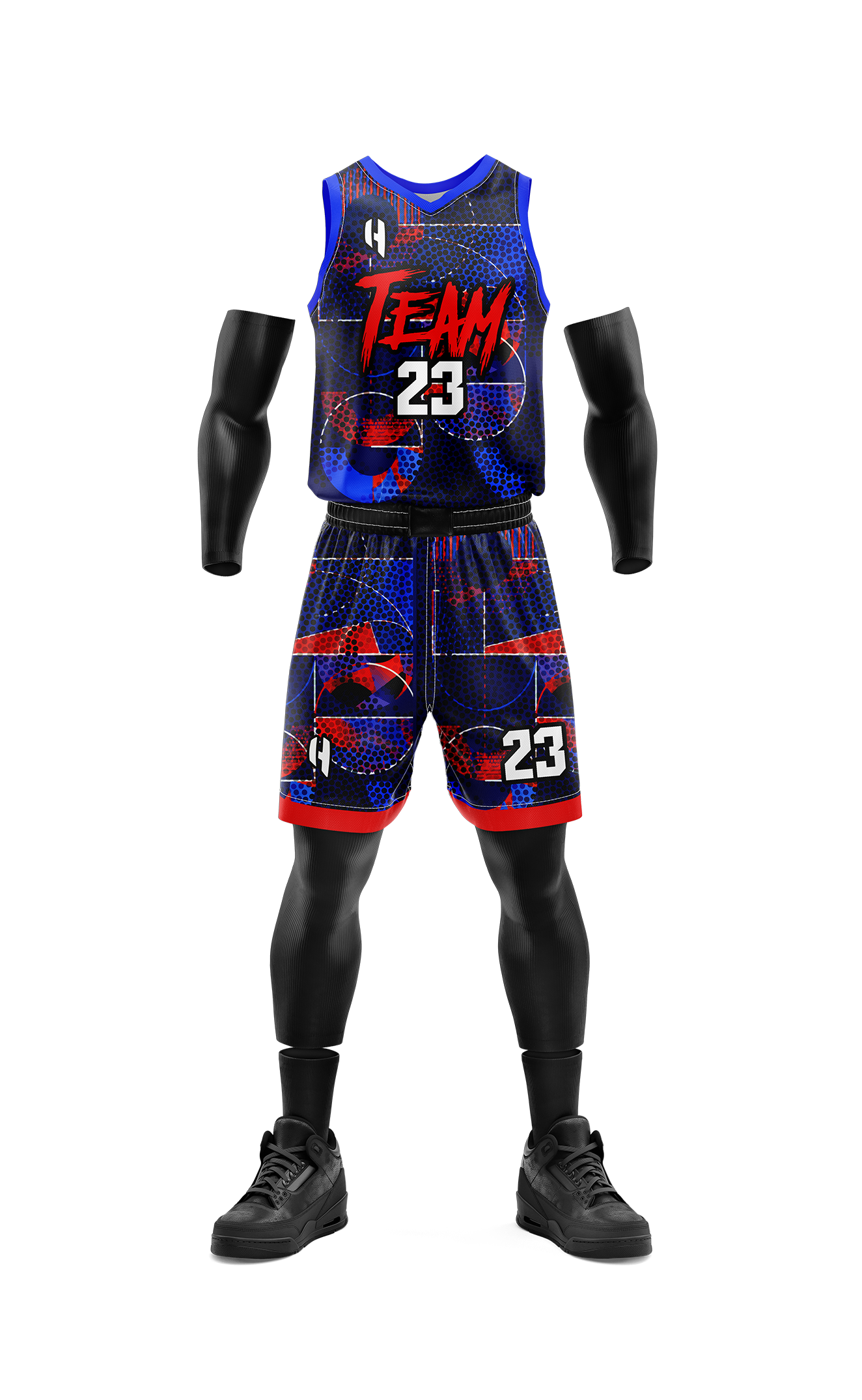 Custom Basketball Jersey and Shorts – Personalized Team Name, Player Name & Number – No Minimum Order- HX166BS