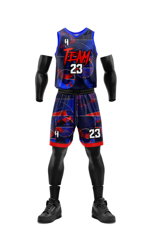 Custom Basketball Jersey and Shorts – Personalized Team Name, Player Name & Number – No Minimum Order- HX166BS