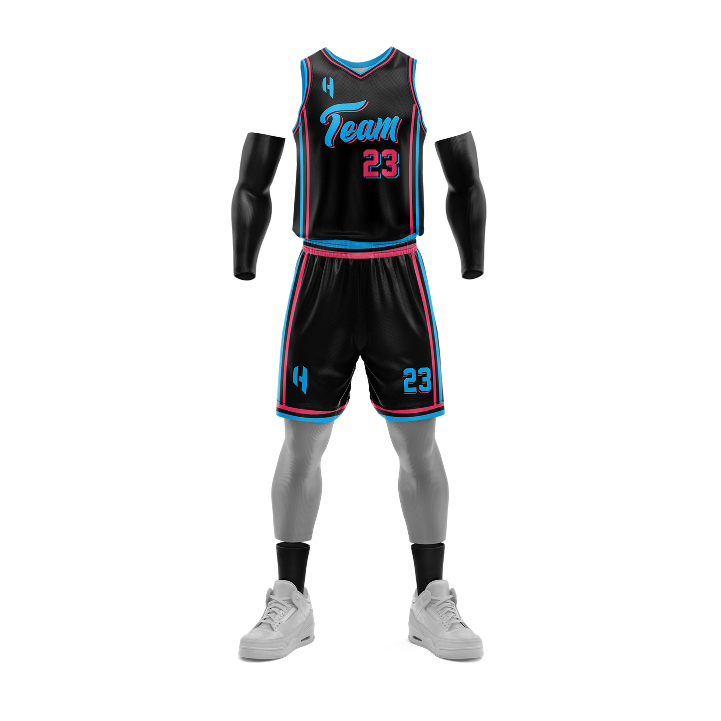 Custom Basketball Jersey and Shorts – Personalized Team Name, Player Name & Number – No Minimum Order- HX198BS