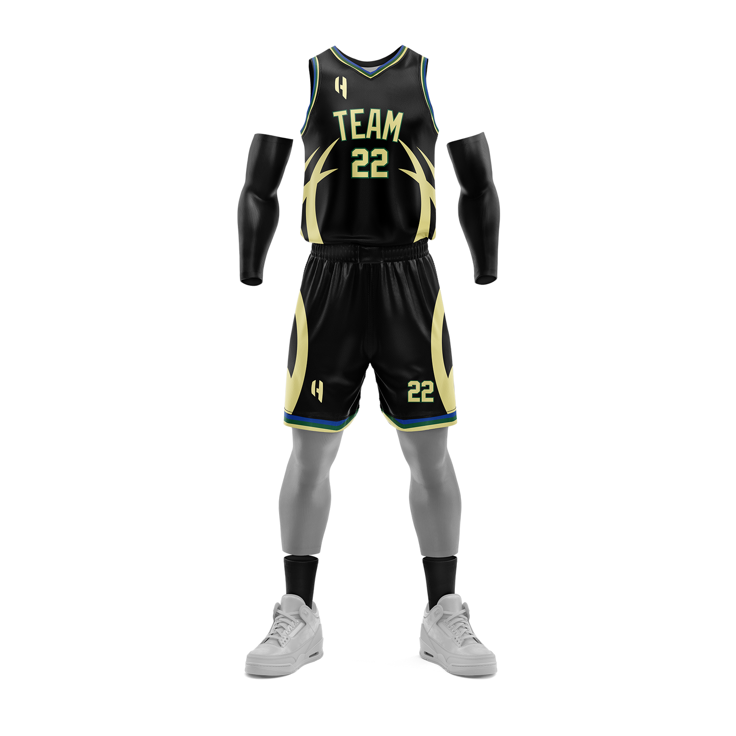 Custom Basketball Jersey and Shorts – Personalized Team Name, Player Name & Number – No Minimum Order- HX249BS