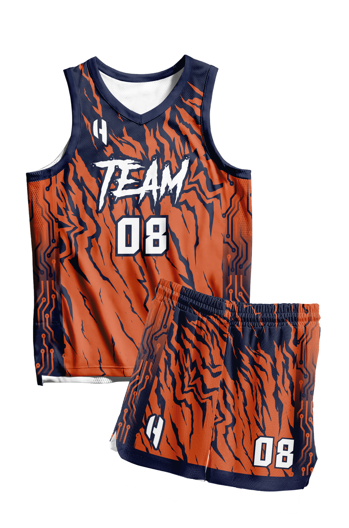 Custom Basketball Jersey and Shorts – Personalized Team Name, Player Name & Number – No Minimum Order- HX300BS