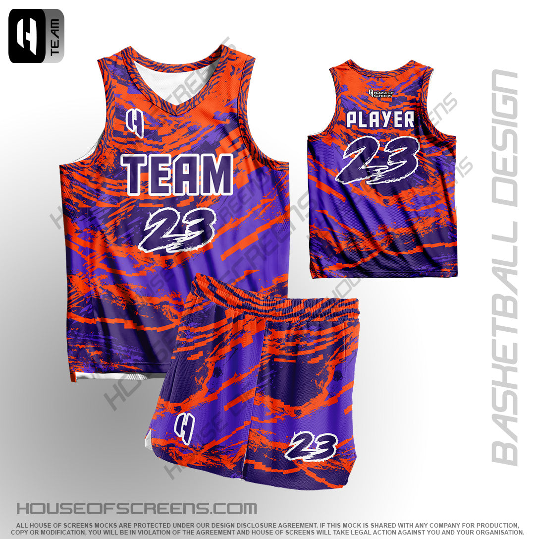 Custom Basketball Jersey and Shorts – Personalized Team Name, Player Name & Number – No Minimum Order- HX304BS