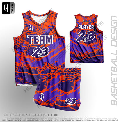Custom Basketball Jersey and Shorts – Personalized Team Name, Player Name & Number – No Minimum Order- HX304BS