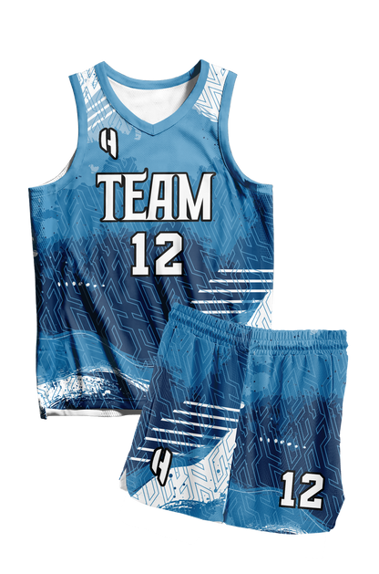 Custom Basketball Jersey and Shorts – Personalized Team Name, Player Name & Number – No Minimum Order- HX381BS