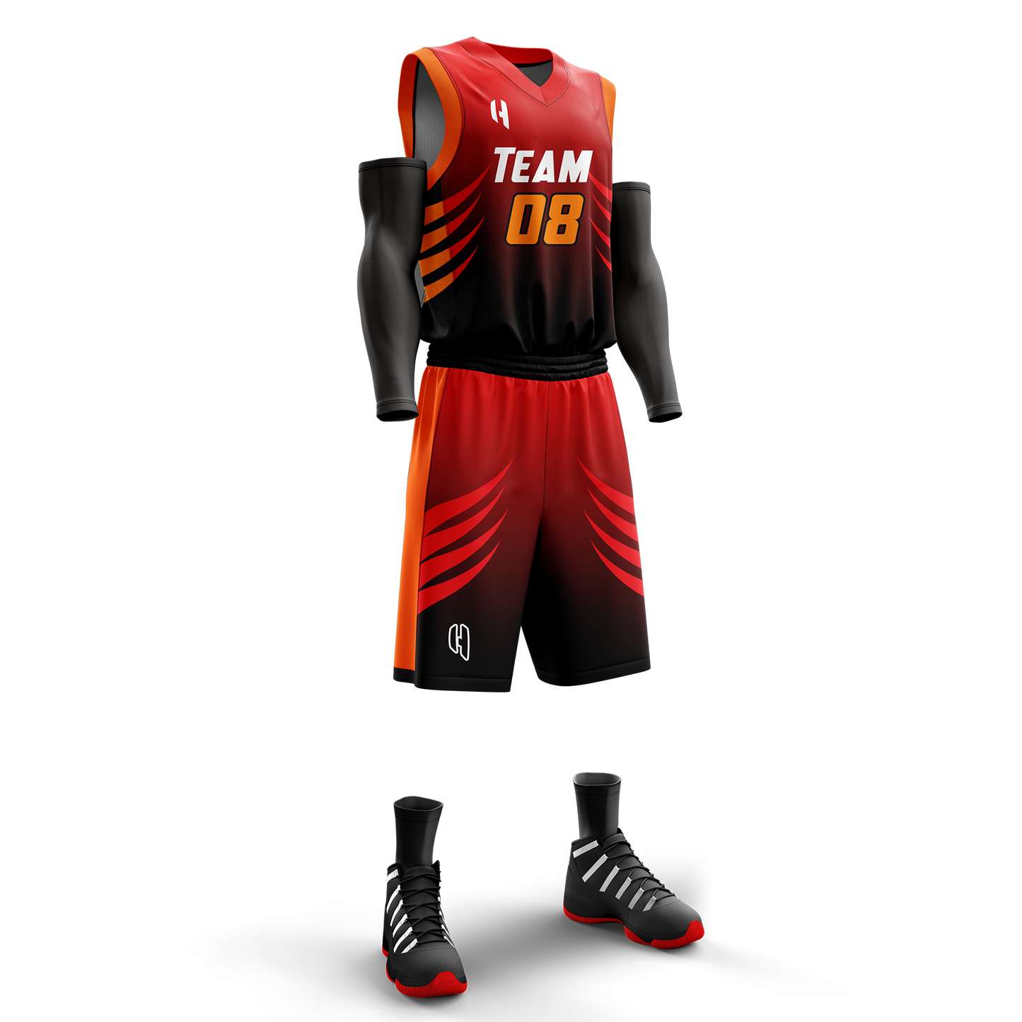 Custom Basketball Jersey and Shorts – Personalized Team Name, Player Name & Number – No Minimum Order- HX60BS