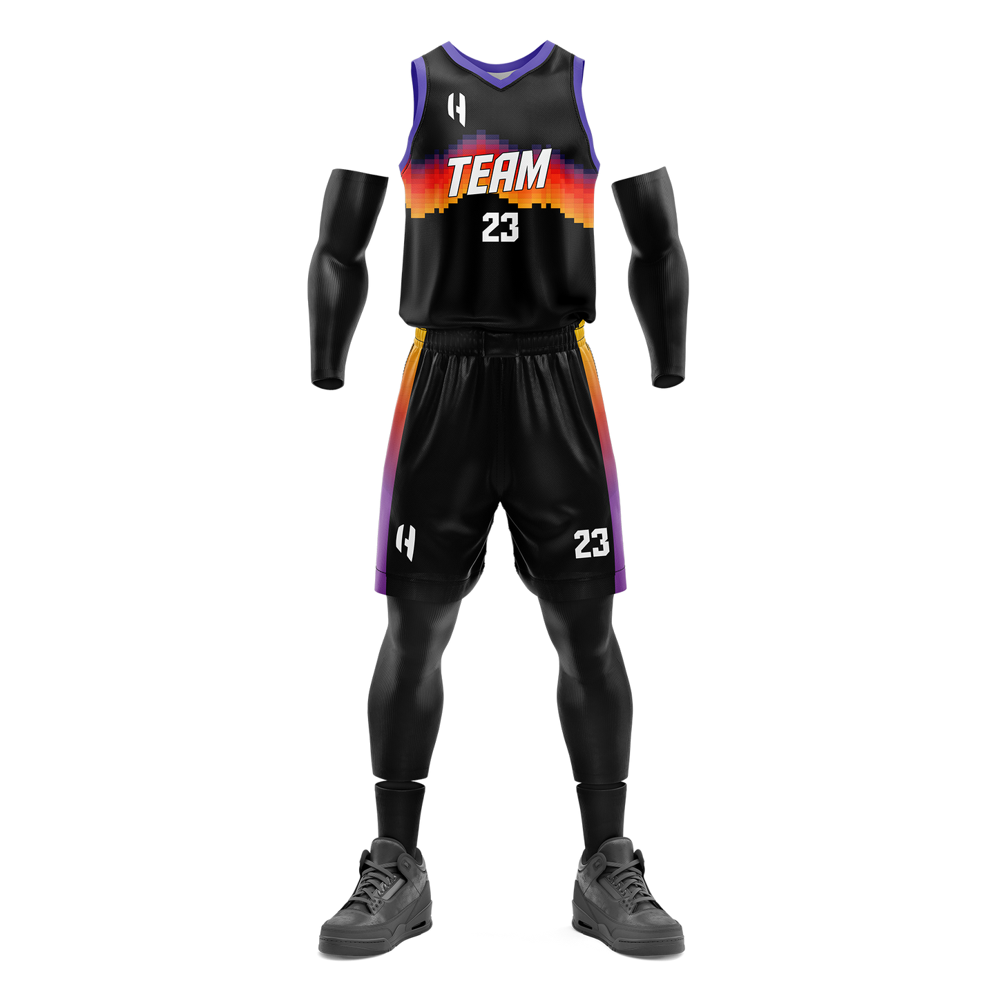 Custom Basketball Jersey and Shorts – Personalized Team Name, Player Name & Number – No Minimum Order- HX66BS