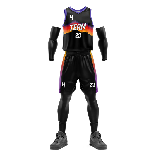 Custom Basketball Jersey and Shorts – Personalized Team Name, Player Name & Number – No Minimum Order- HX66BS